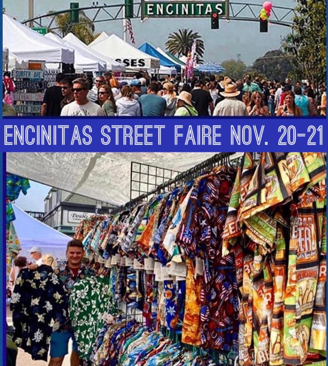 Encinitas Street Faire Nov. 20th and 21st 2021