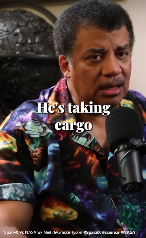 Neil deGrasse Tyson discusses SpaceX vs NASA while wearing the ultra cool High Seas Trading Galaxy Hawaiian shirt