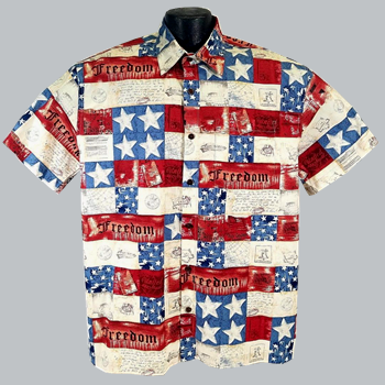 Patriotic ,US Military, USA Flag Hawaiian shirts Aloha Shirts-USA Made
