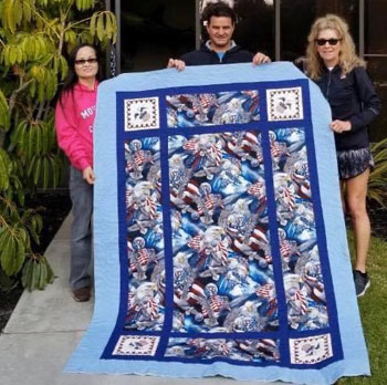 Quilt made for Wounded Warriors from Hawaiian Shirt fabrics