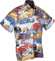 AL-418OR-Big and Tall Men's Old Car Collection Hawaiian Shirt — kyifi.com