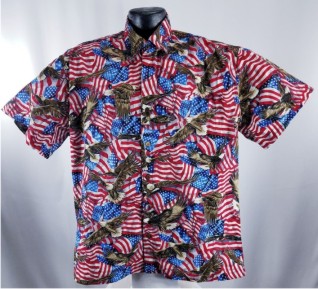 Patriotic ,US Military, USA Flag Hawaiian shirts Aloha Shirts-USA Made