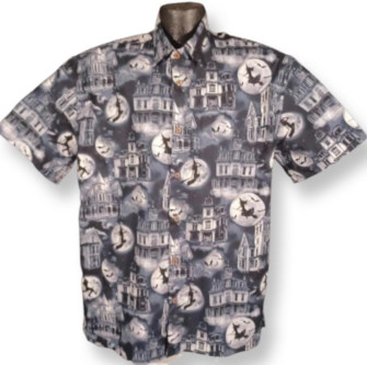 Horror Night Icons Hawaiian Button Up Shirt