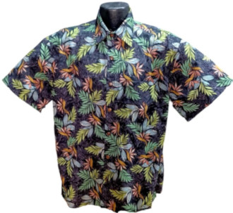 Island Palms Hawaiian Shirt- M Made in USA -100% Cotton Made in USA