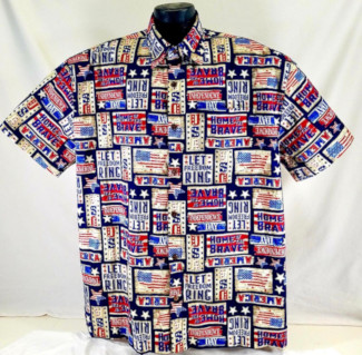 Patriotic ,US Military, USA Flag Hawaiian shirts Aloha Shirts-USA Made