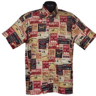 Smokehouse BBQ Hawaiian shirt- Made in USA- Cotton