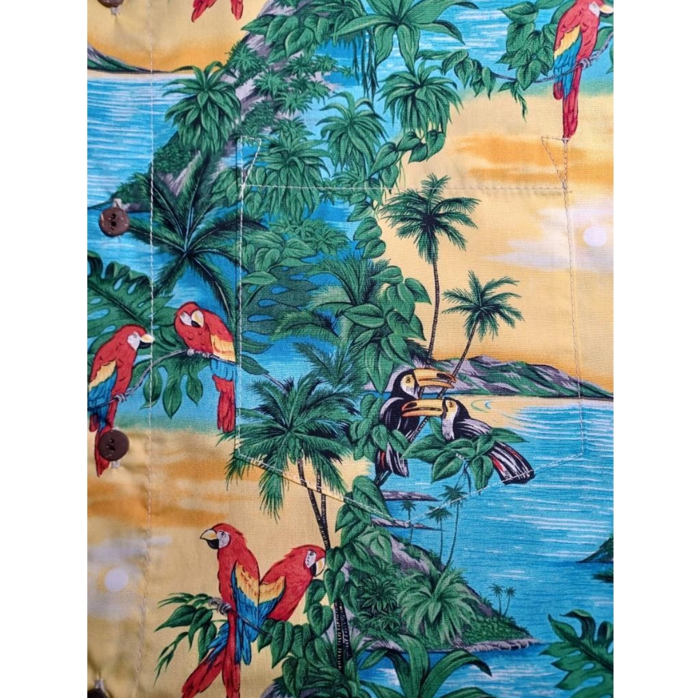 Hawaiian Shirt - Parrots of The Caribbean - Blue (Size: S) - Tropaholic