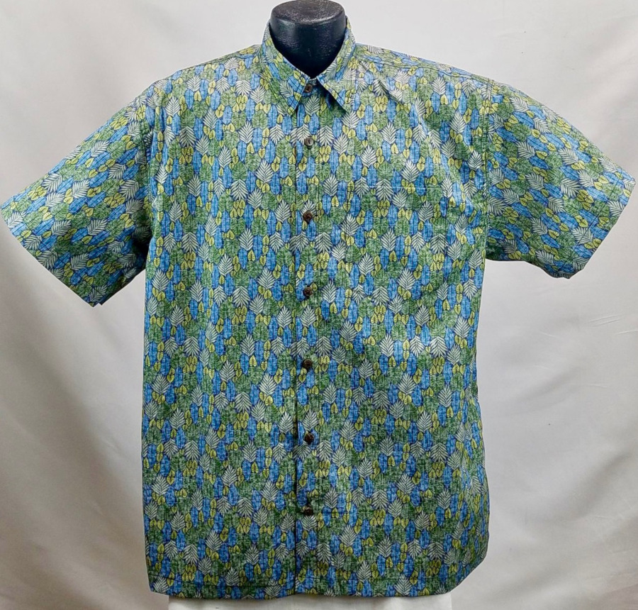 Reverse Traditional Hawaiian shirt- Made in USA- 100% Cotton