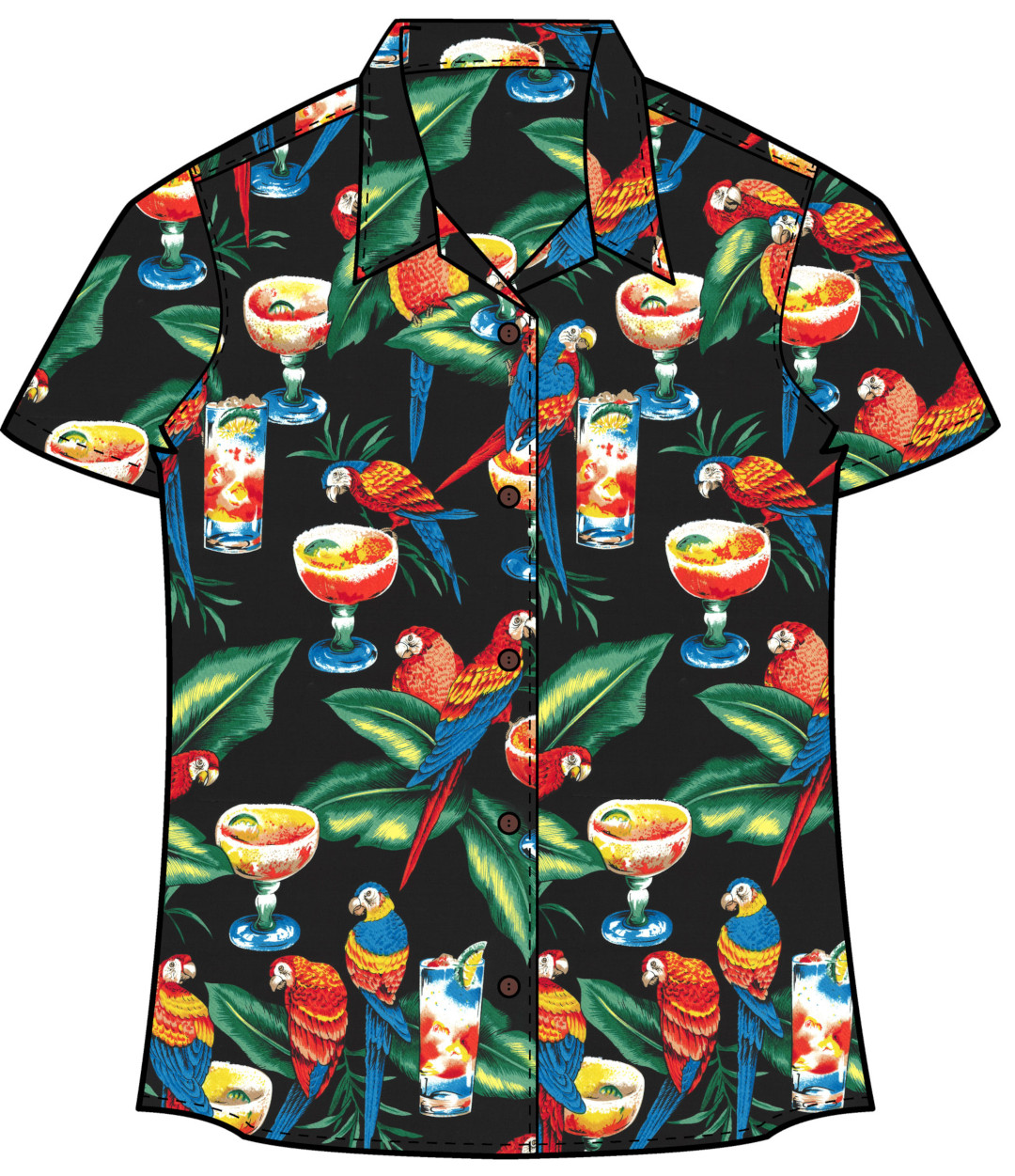 Ladies Hawaiian Golf Shirts