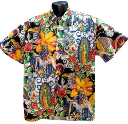 Dia de Los Muertos Hawaiian Shirt- Made in USA