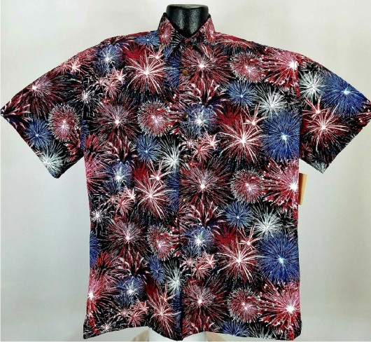 Fireworks Patriotic Hawaiian Shirt